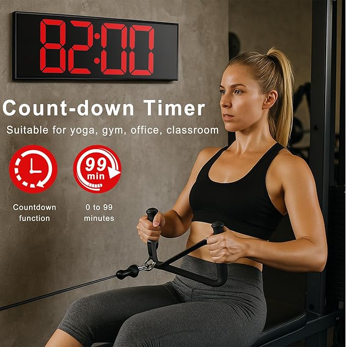 TrophyRak 16" Large Digital Wall Mount Clock, Count Down Timer, Big LED - Image 4