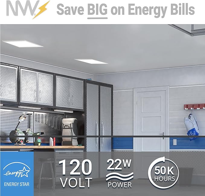 NUWATT 1x2 FT LED Flat Panel, 5CCT 2700K/3000K/3500K/4000K/5000K Selectable - Image 7
