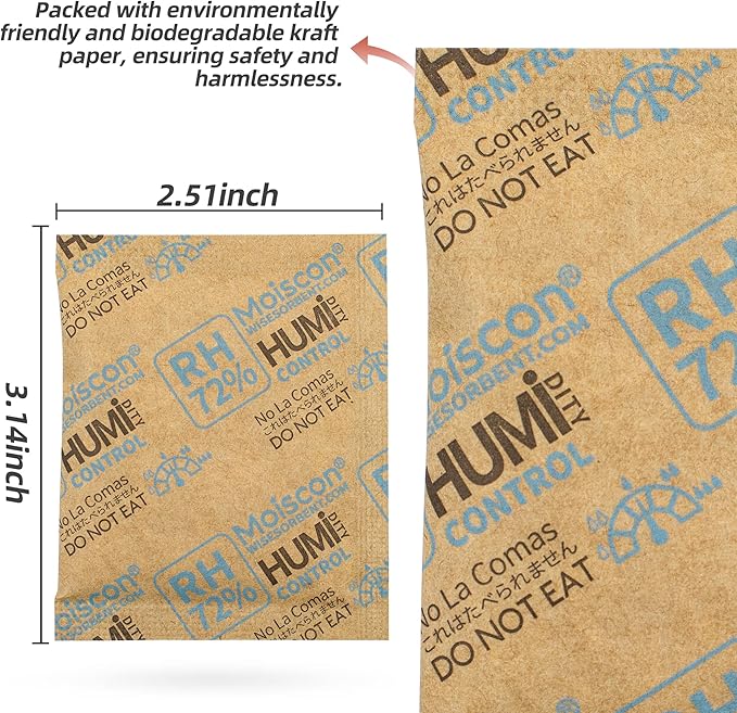 Wisesorb 72% Two-Way Humidity Control Packs- 8 Gram Moisture Absorbers - Image 3