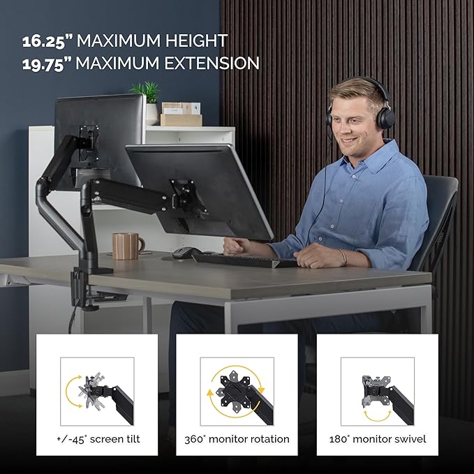 Fellowes Platinum Series Dual Monitor Arm - Image 4