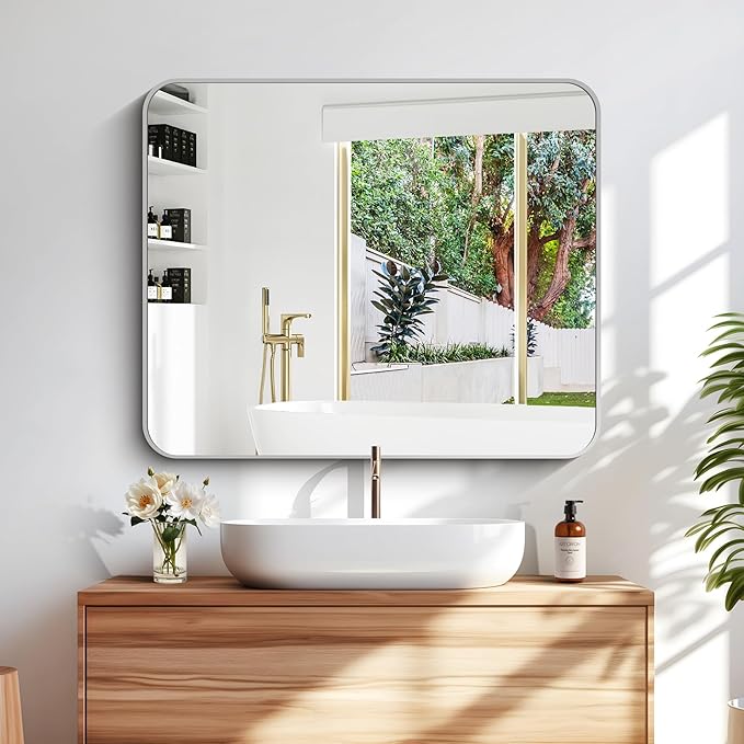 30" x 36"Bathroom Mirror, Decorative Rectangular Vanity Mirror - Image 7