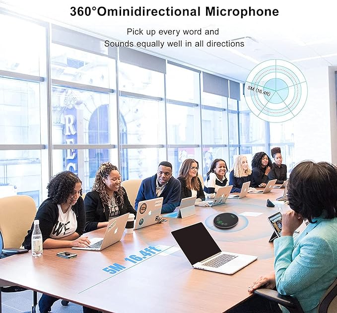 TONGVEO Bluetooth Speakerphone Conference Microphones, Wireless Conference - Image 3