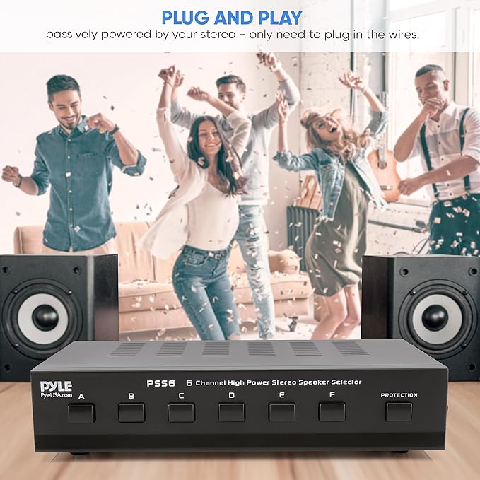 Pyle Home Premium New and Improved 6 Zone Channel Speaker Switch Selector - Image 5