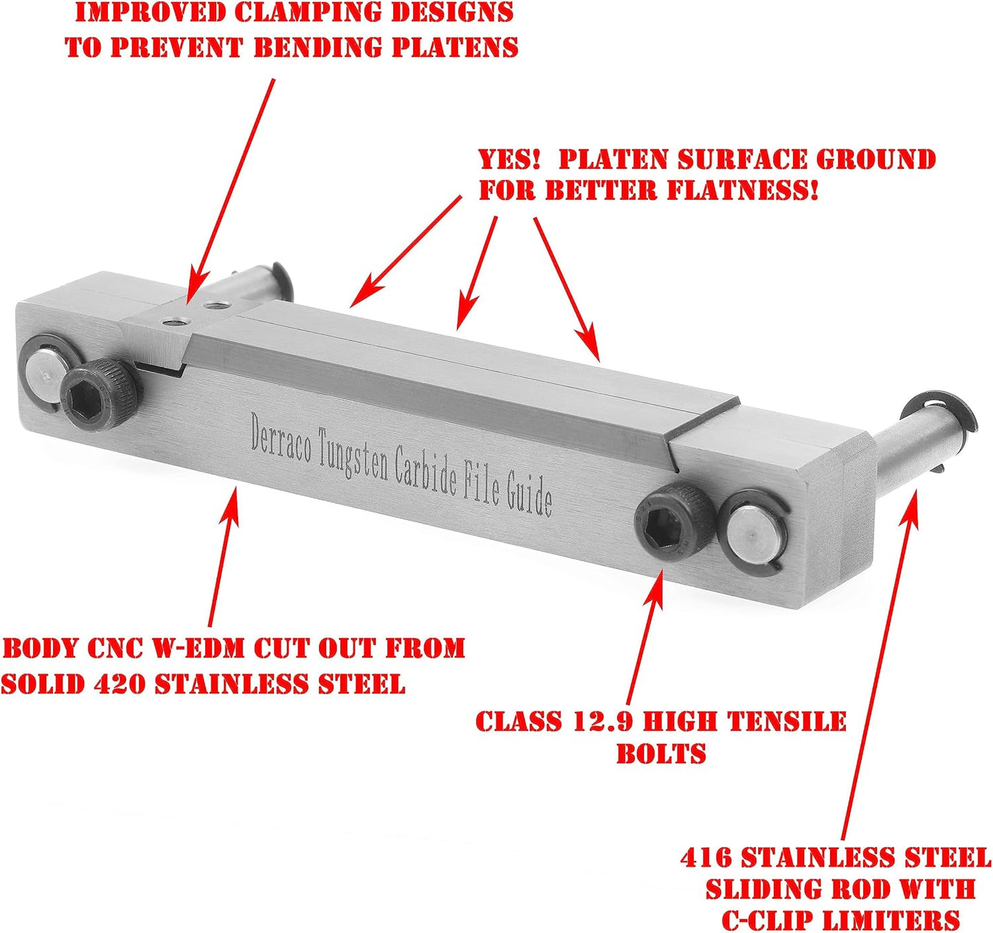 Tungsten Carbide File Guide for knife maker GEN 2 by Derraco Engineering