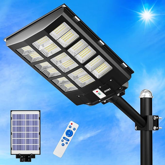 JAYNLT 3000W Solar Street Lights Outdoor, 6500K 298000LM Highest Lumen Solar by JAYNLT