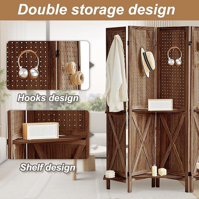 Aleesing 6 Panel Pegboard Display - Image 4