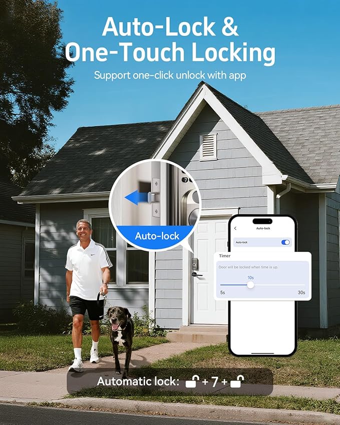 Smart Door Lock, Anybell Fingerprint Door Lock Keyless Entry - Image 6
