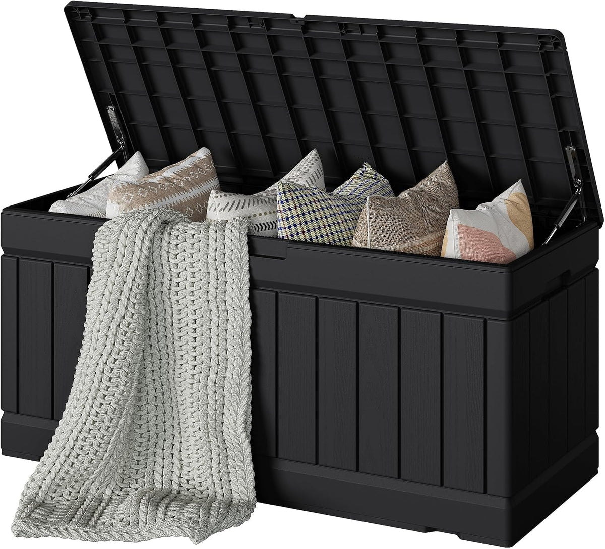 devoko 78 gallon deck box, waterproof resin outdoor, main product view