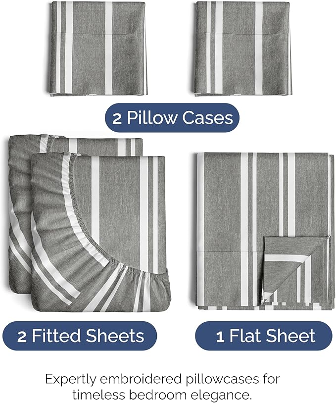 Split King Size 5 Piece Sheet Set - Image 2