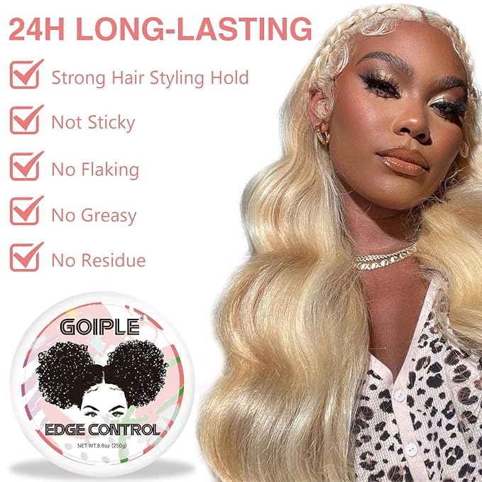 8.8oz Edge Control Wax for Women Strong Hold Non-greasy Edge Control Smoother - Image 6