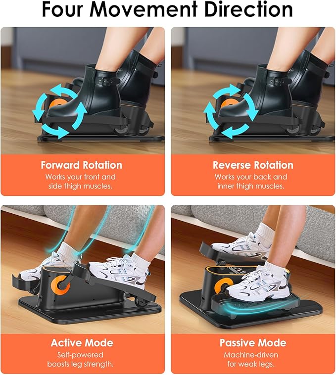 2025 New Under Desk Elliptical Machine, Portable Seated Pedal Exercise Machine - Image 5