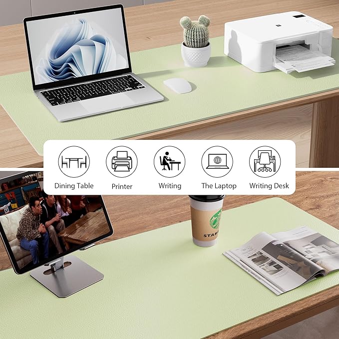 Aothia Leather Desk Pad Protector, Office Desk Mat, Large Mouse Pad, Non-Slip - Image 6