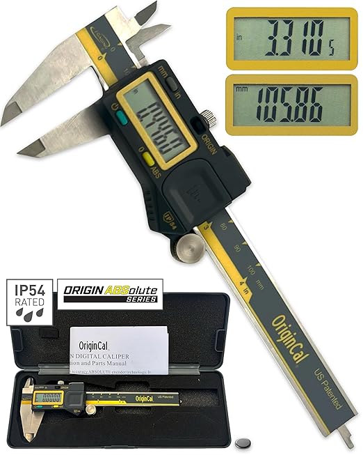 iGAGING Absolute Origin 0-4" Digital Caliper, IP54 Stainless Steel, SPC/USB by iGaging
