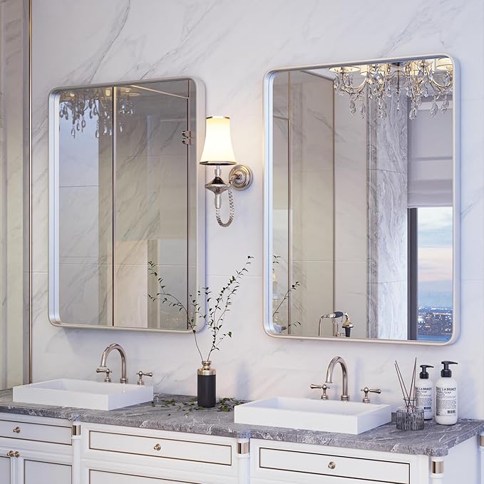 ISKM 30" x 30" Silver Framed Mirror - Image 6