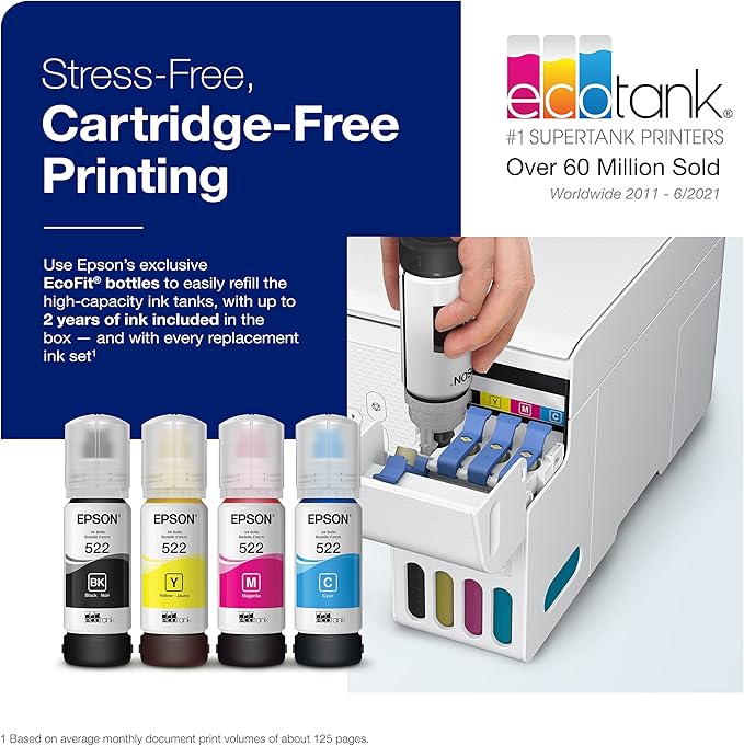 Epson EcoTank ET-2803 Wireless Color All-in-One Cartridge-Free Supertank Printer - Image 2