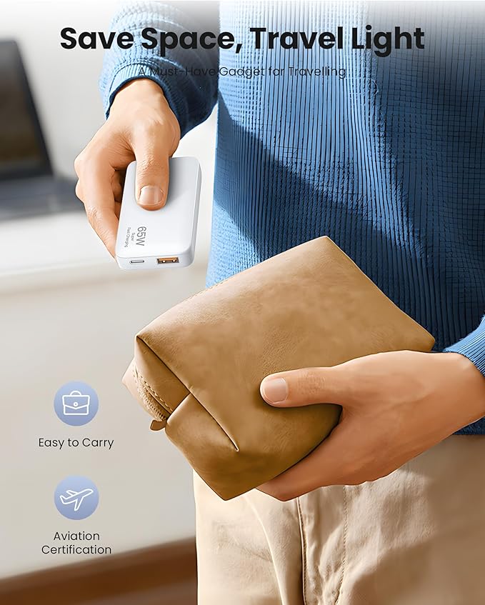 65W Ultra-Thin Foldable Charging Plug USB-C, Portable Mobile Phone and Laptop - Image 7