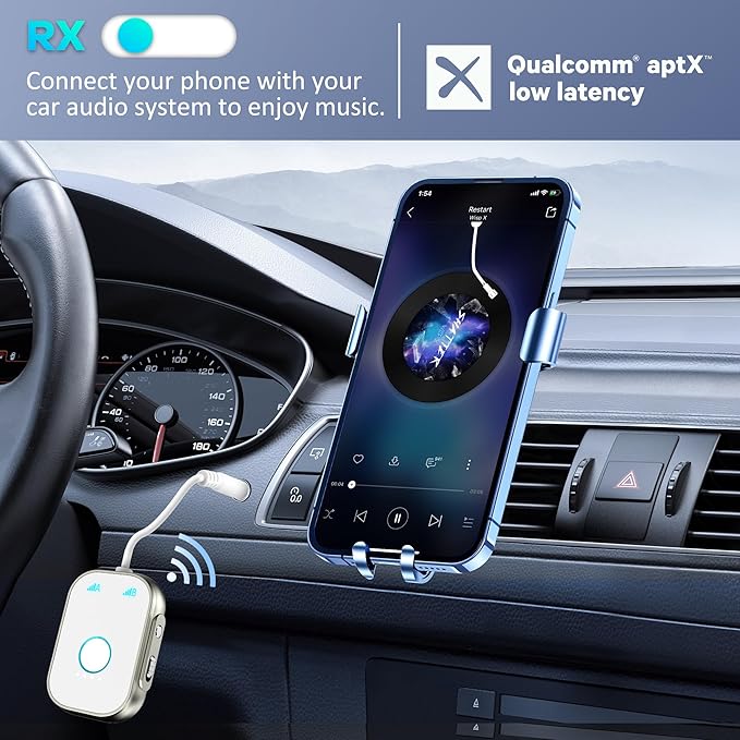 Swiitech Bluetooth Transmitter Receiver, 2-in1 Wireless Adapter - Image 5