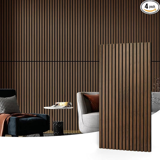 Art3d 4 Pack 47.2 x 23.6in. Wood Slat Acoustic Panels by Art3d
