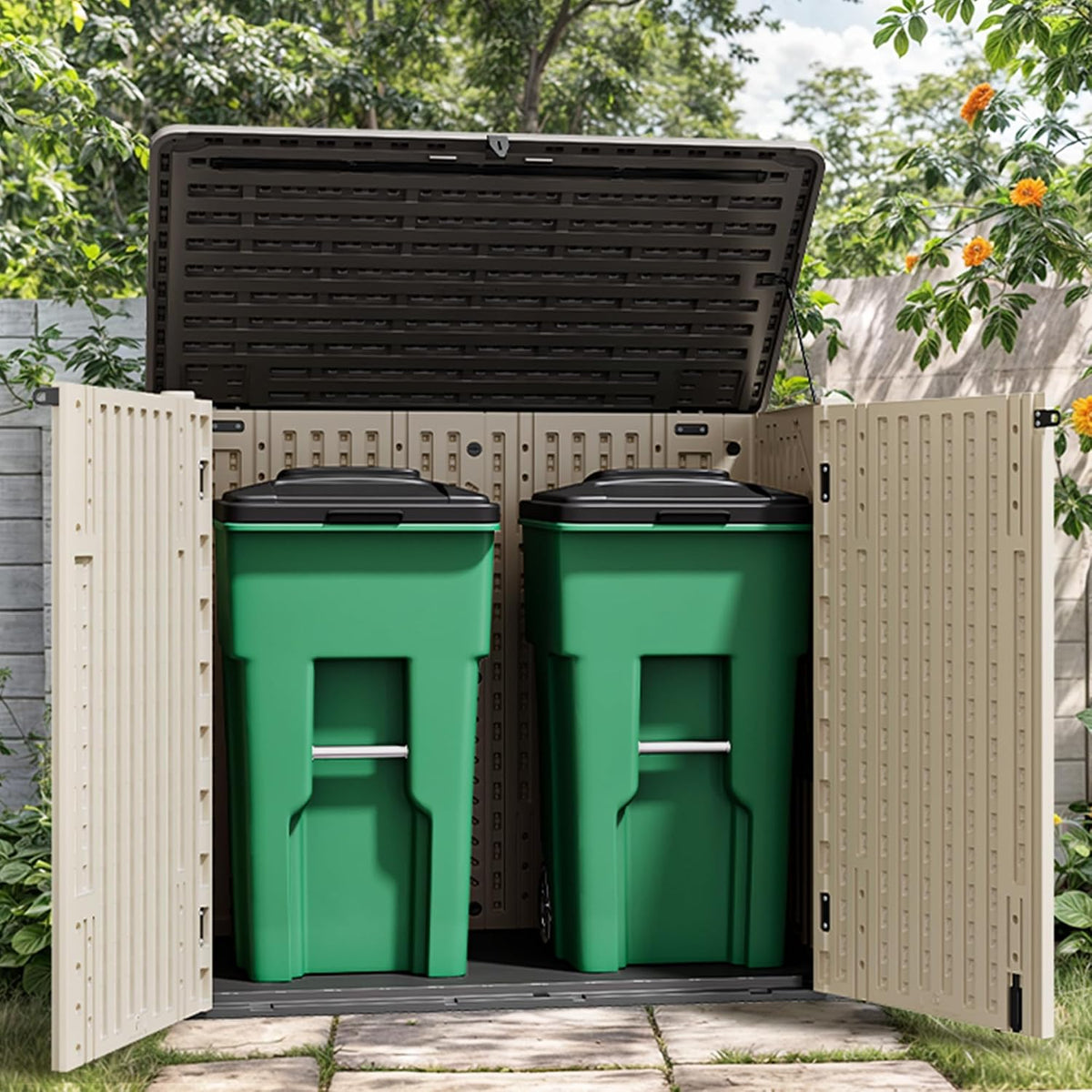 yitahome outdoor storage shed w/o shelf, 30 cu, main product view