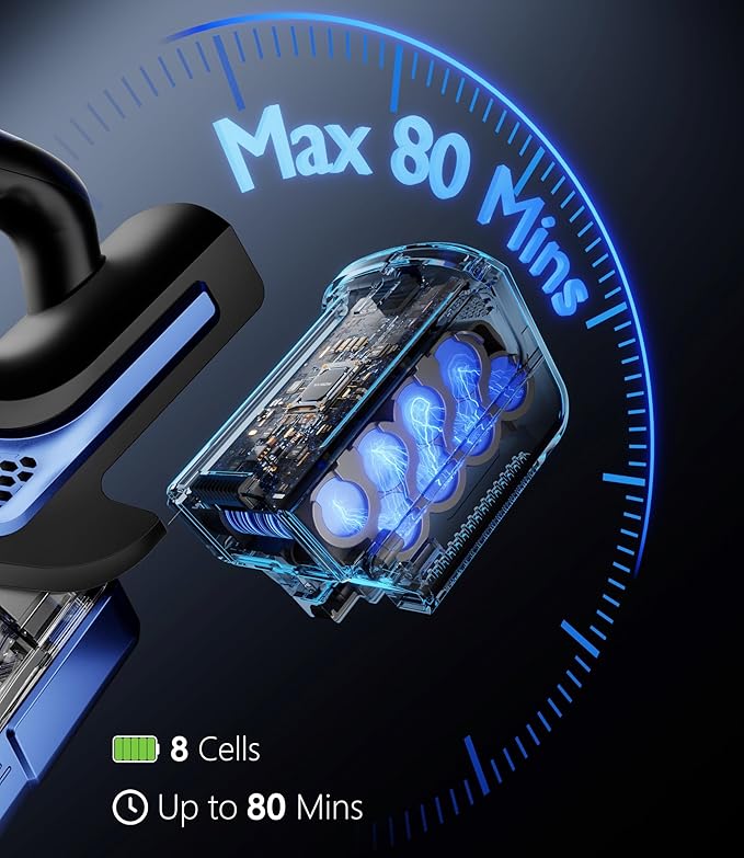 Nvriow Cordless Vacuum Cleaner for Home, 45Kpa Stick Vacuum, Max 80mins Runtime - Image 3