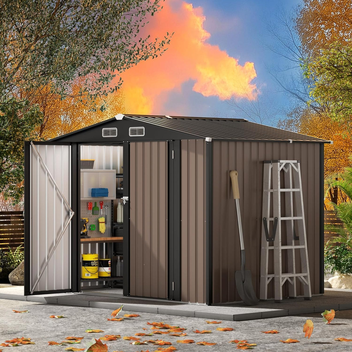 metal storage shed & outdoor storage, outdoor steel, main product view