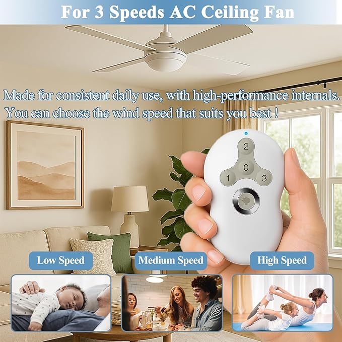 Universal Ceiling Fan Remote Control Kit, Replacement - Image 3