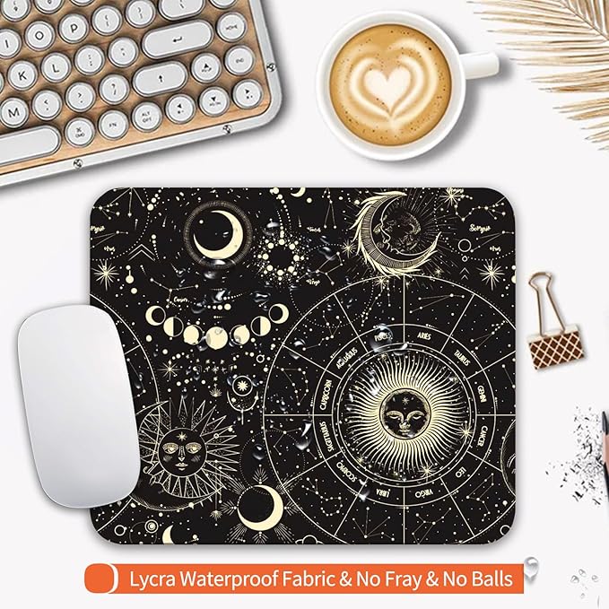 Armanza Square Mouse Pad Moon Sun, Personalized Premium-Textured Custom Mouse - Image 3