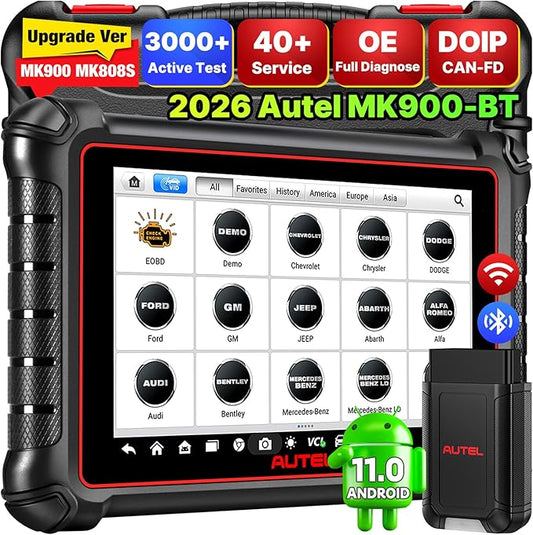 Autel Scanner MaxiCOM MK900BT, 2026 MK900-BT V2.0 Bidirectional Diagnostic Tool by Autel