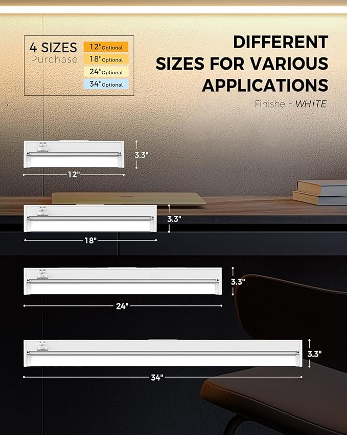 Snyloe 2 Pack 12" Under Cabinet Lighting - Image 4