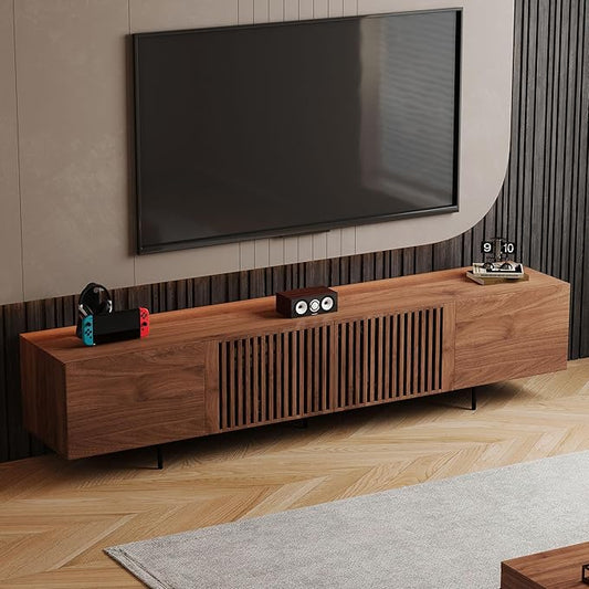 gaoyangjiaju 94.48" Mid-Century Modern TV Stand, Walnut Media Console by Gaoyangjiaju