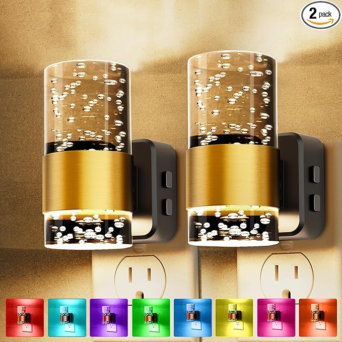 Night Lights Plug into Wall, Color Changing Night Light by LLOHASLED