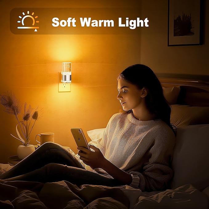 JandCase Night Light, Automatic Night Lights Plug into Wall, Dimmable LED Night - Image 5