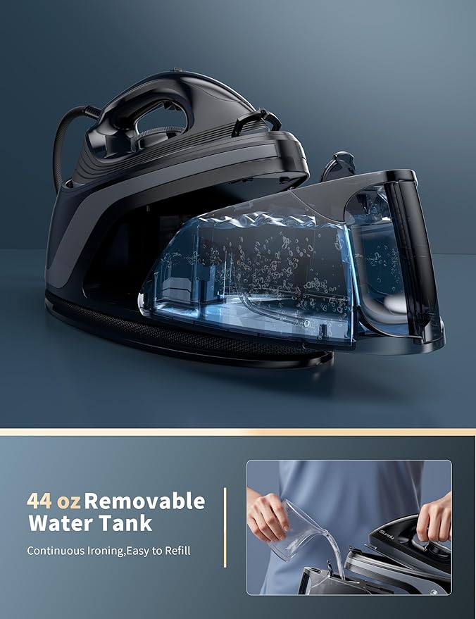 Sundu Steam Iron, 40g/min Continuous Steam, 44 OZ Removable Tank, Built-In Pump - Image 3