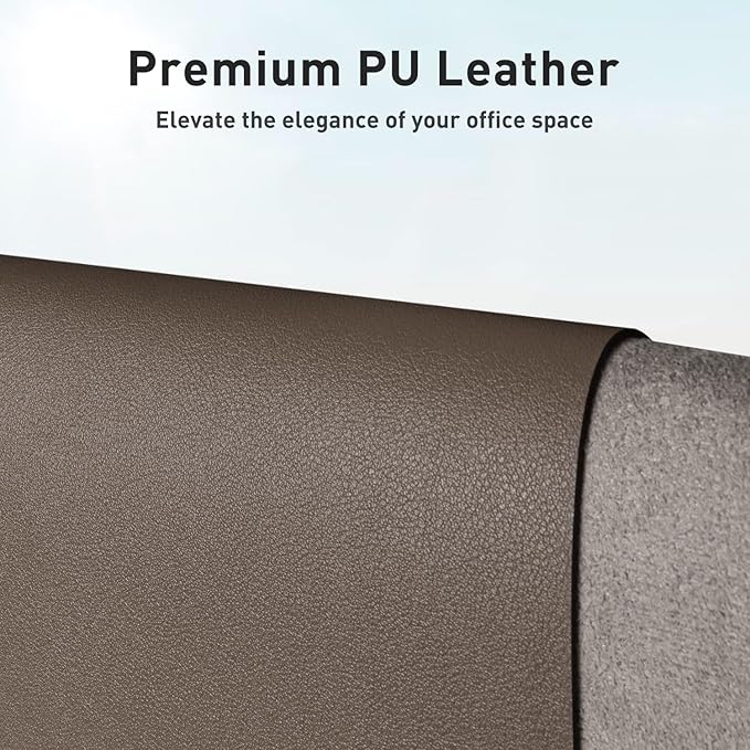 Aothia Leather Desk Pad Protector, Office Mat, Large Mouse Pad, Non-Slip PU - Image 2