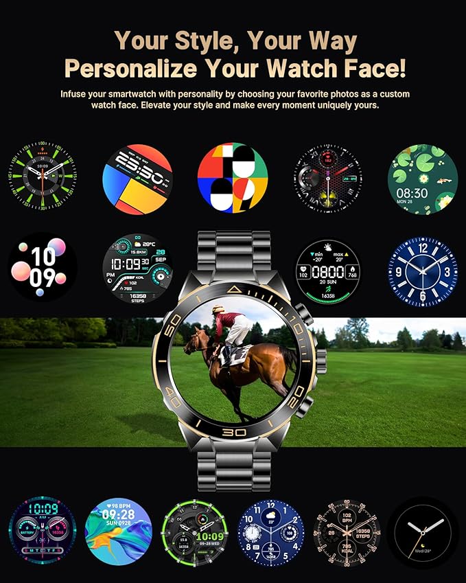 Smart Watch for Men Answer/Make Call for Android iPhone, 1.43" AMOLED HD Screen - Image 8