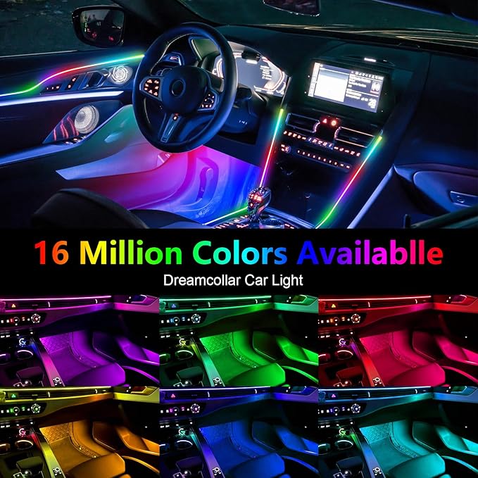 Dreamcolor Acrylic Ambient Lighting Car Lights – Wireless APP Control, Music - Image 4