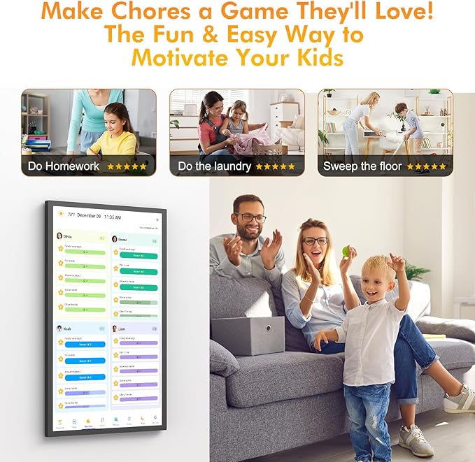 27" Digital Calendar for-Family-Schedules Wall-Planner - Image 4
