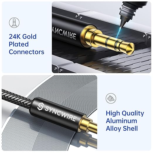 Syncwire Long Aux Cable 6.5Ft- Auxiliary Audio Cable - Image 3
