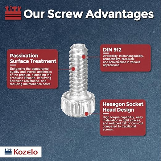 Kozelo 60pcs Socket Head Cap Screws - Image 3