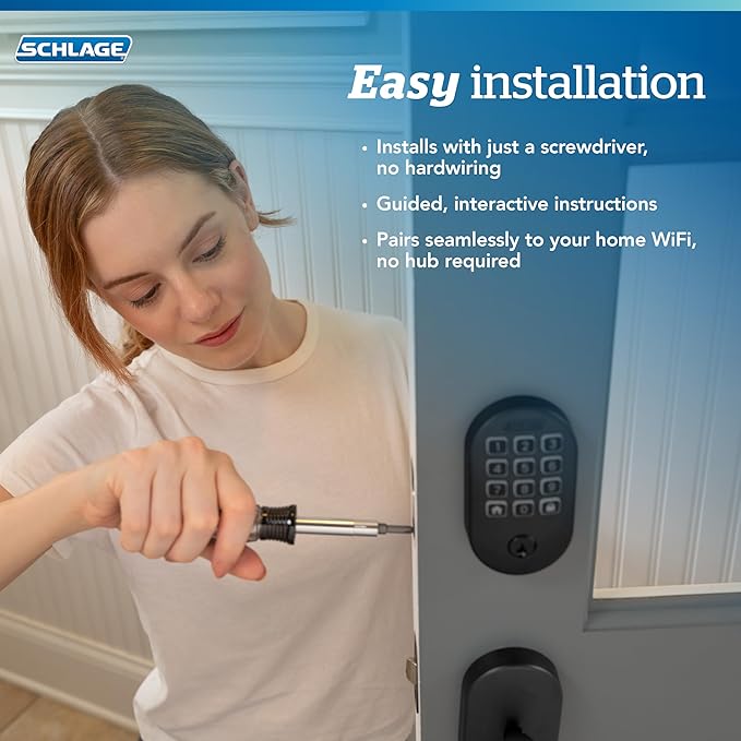 Schlage Arrive WiFi Deadbolt Smart Lock, Keyless Entry Door Lock - Image 8