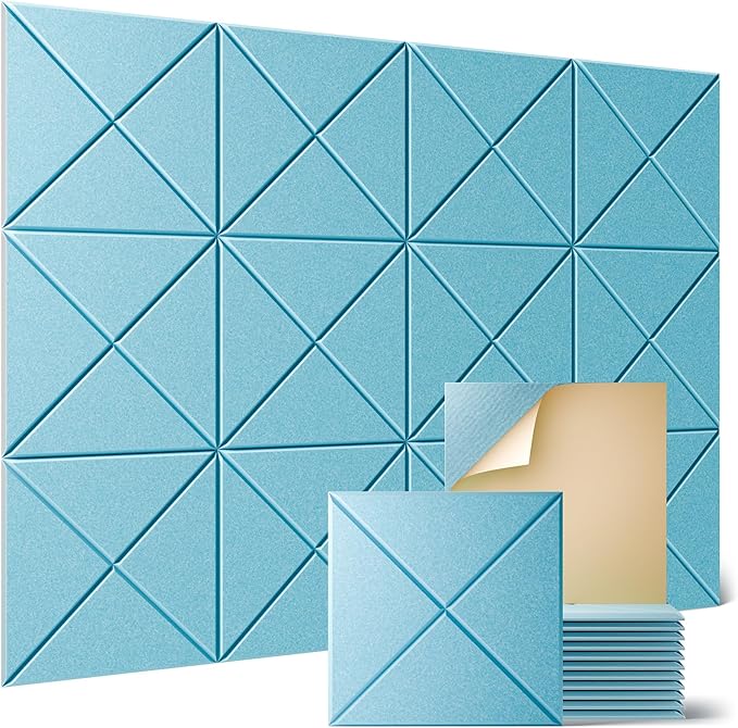 Sonicism 12 Pack X-Lined Acoustic Panels by Sonicism