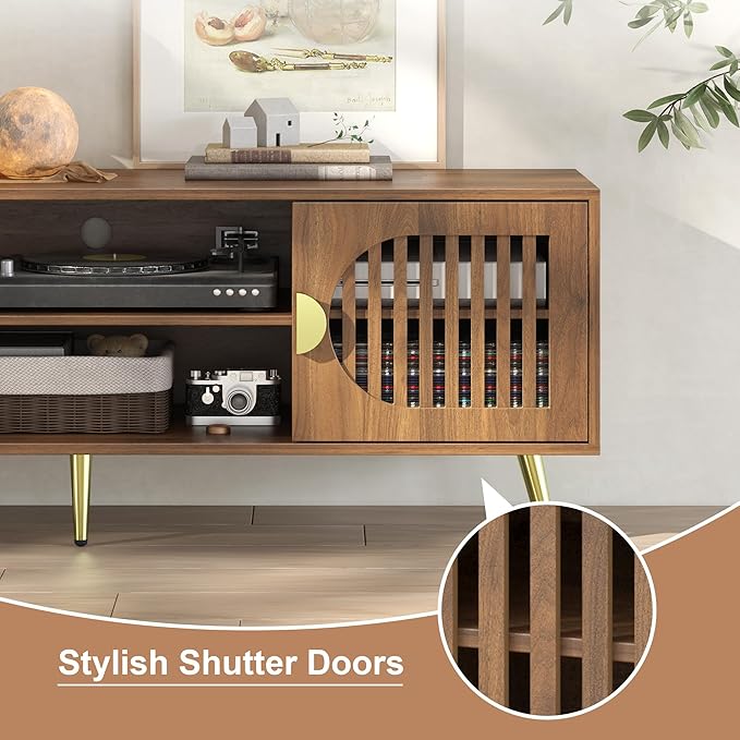 Dorivibe 54.33" Walnut TV Stand - Image 4