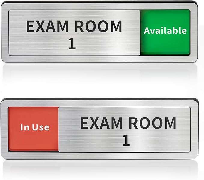 Exam Room Sign, Exam Room Numbers, In Use/Available Slider Door Signs by Abudada