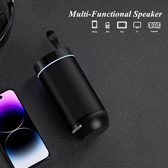 comiso Bluetooth Speaker, IP65 Waterproof Portable Speaker - Image 3