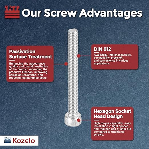 Kozelo 25pcs Socket Head Cap Screws - Image 3