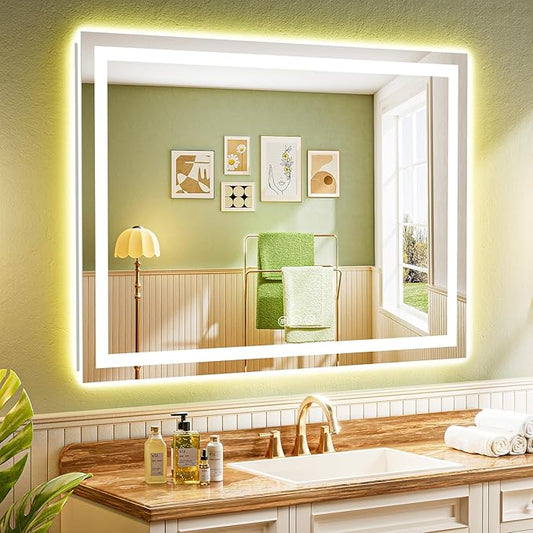 YEELAIT 55x40 Inch LED Bathroom Mirror by YEELAIT