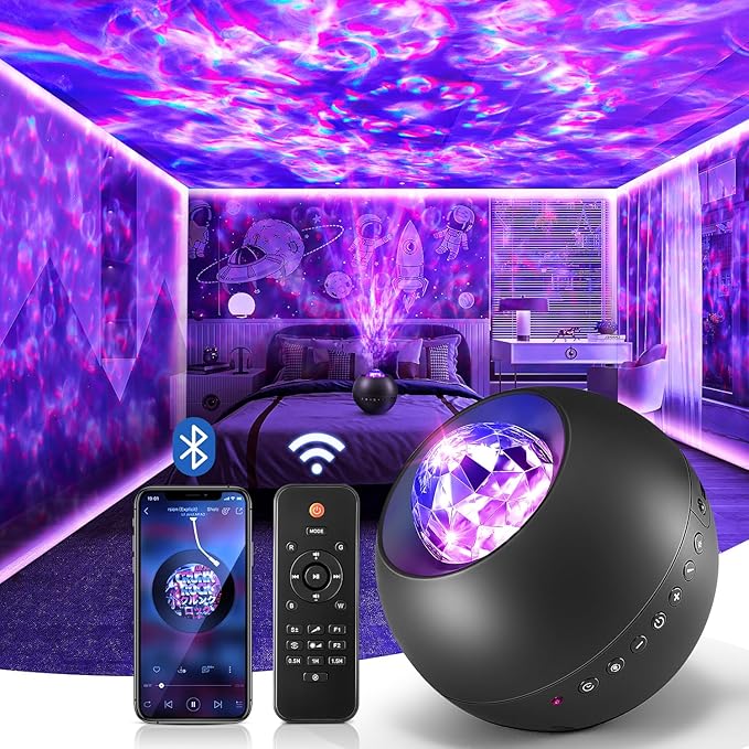 One Fire Galaxy Projector, Vibrant Galaxy Light Projector, Remote Timer Kids - Image 7