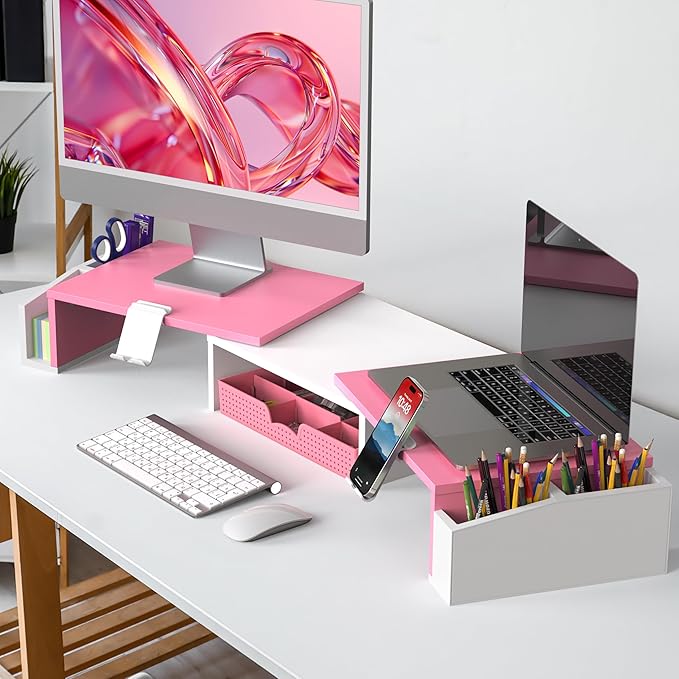 Simple Houseware Desk Dual Monitor Stand Riser - Image 6