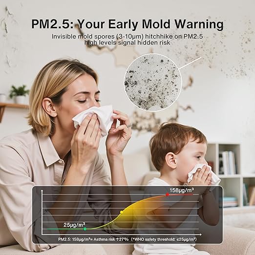 bonoch 16 in 1 Air Quality Monitor Indoor 7" Display 9 AQI+7 AQI Alerts - Image 7
