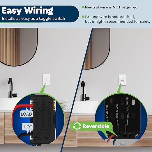 TOPGREENER Occupancy/Vacancy PIR Motion Sensor Light Switch, CDS Sensor - Image 5
